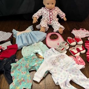 American Girl doll Bitty Baby plus clothes and accessories! Very good condition!